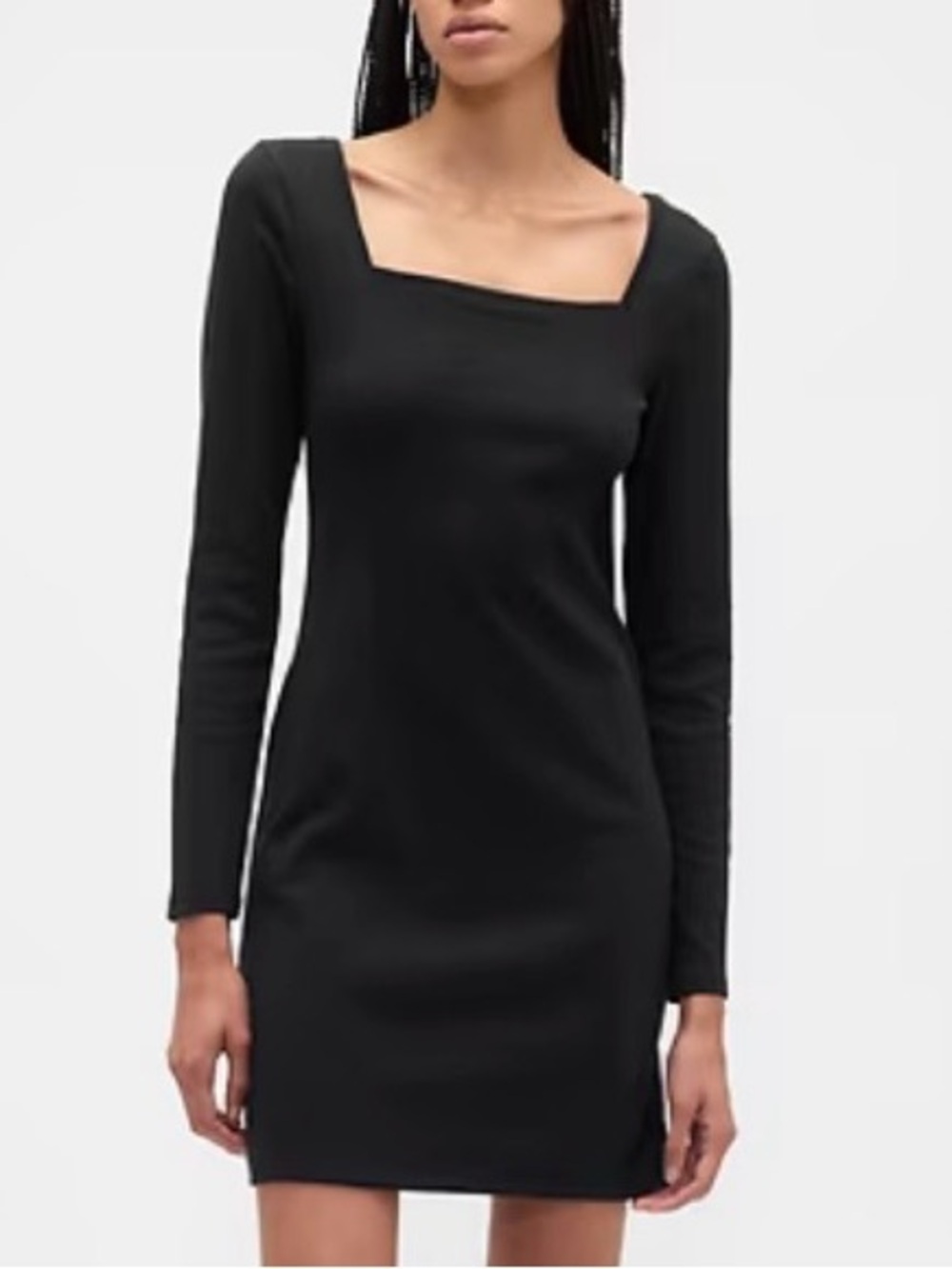 NWT GAP square neck dress, black, M